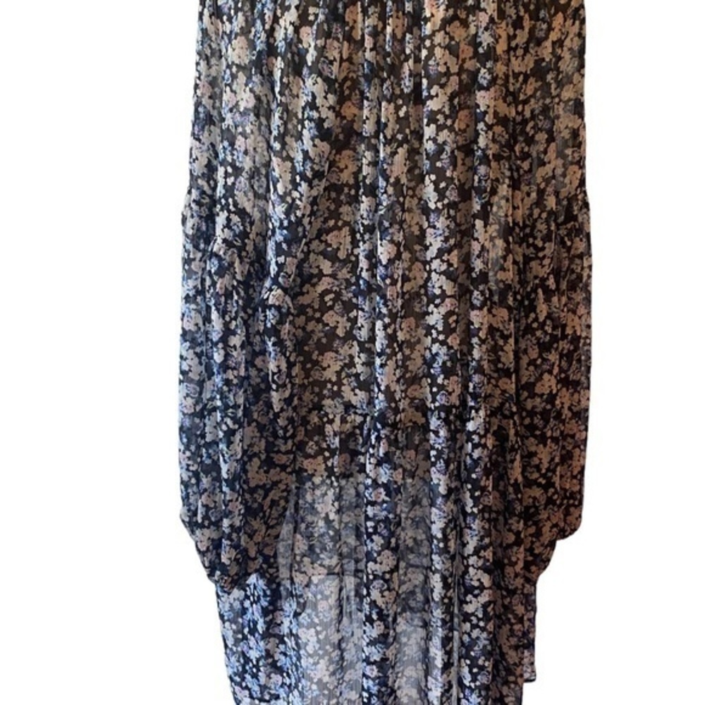 H&M Floral Midi Long Sleeve Dress Boho  Size XL - Picture 5 of 7